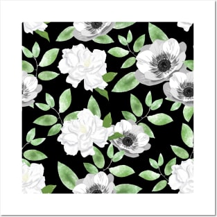 Gardenia pattern Posters and Art